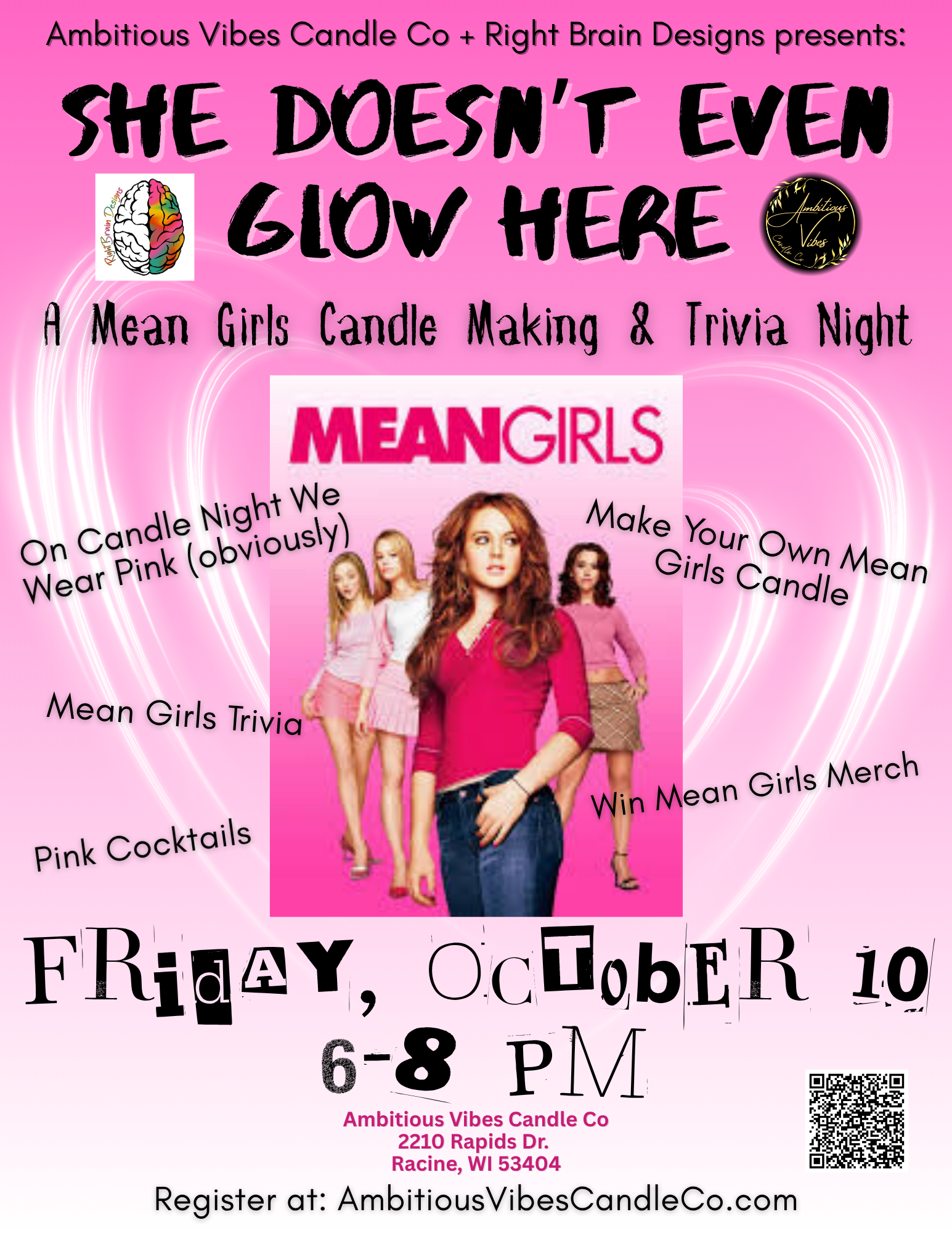 She Doesn’t Even Glow Here: A Mean Girls Candle Making & Trivia Night